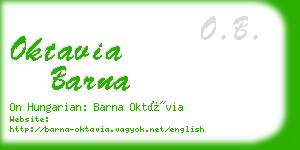 oktavia barna business card